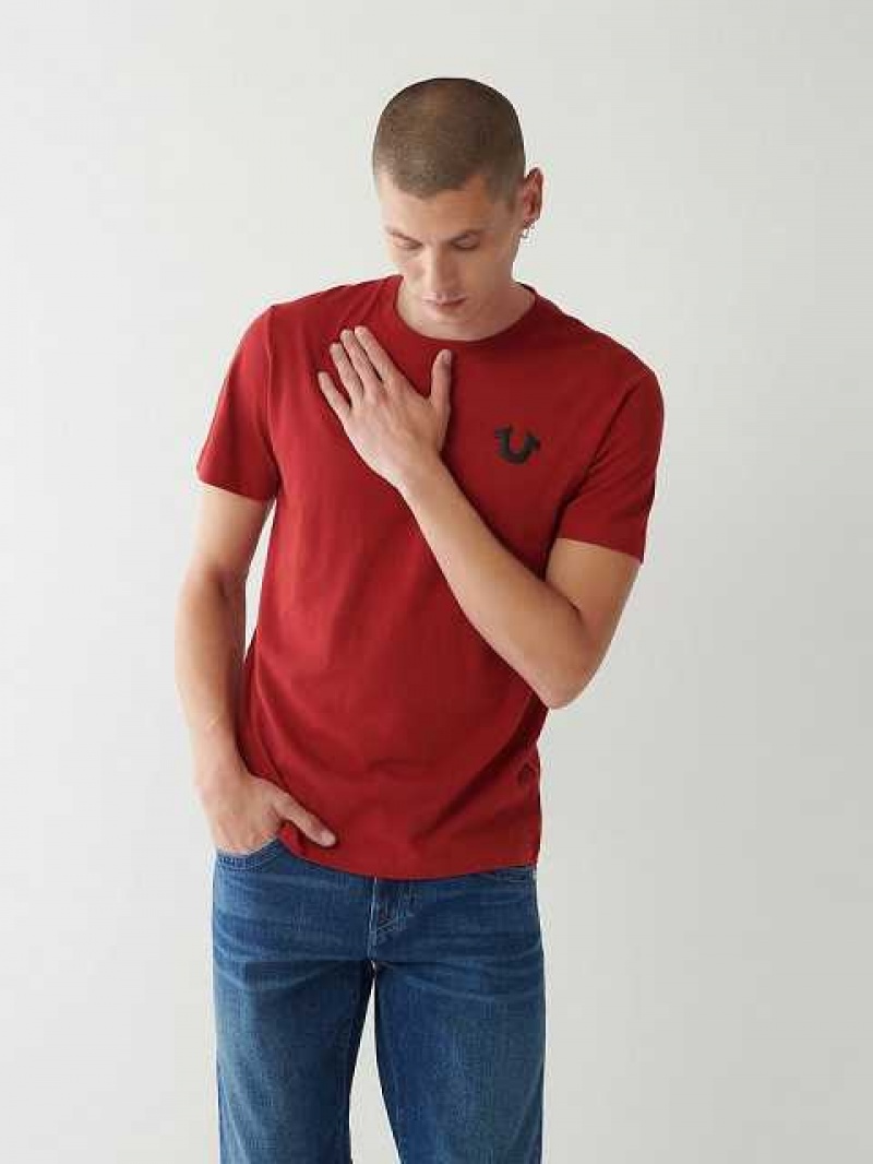 Camiseta True Religion Buddha Logo Hombre Rojas | Colombia-BETIGPN17