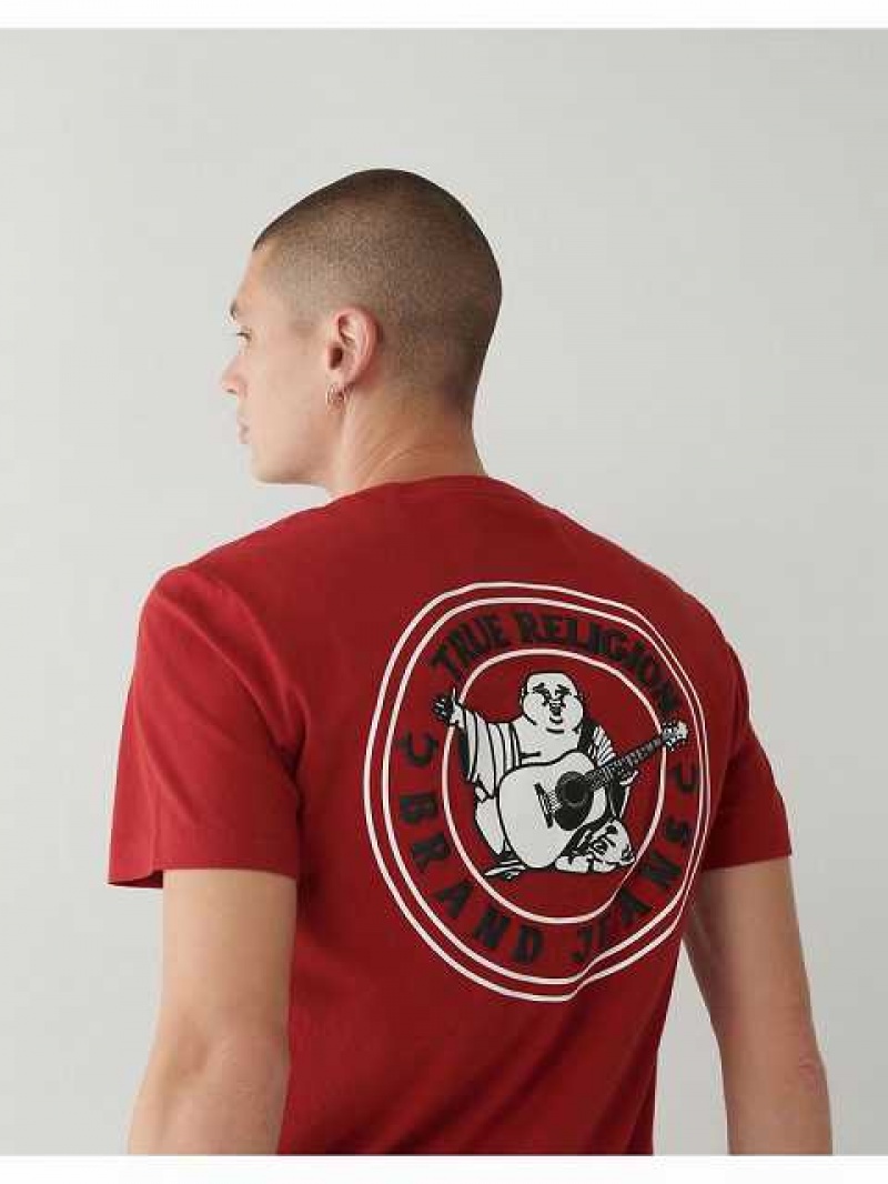 Camiseta True Religion Buddha Logo Hombre Rojas | Colombia-BETIGPN17