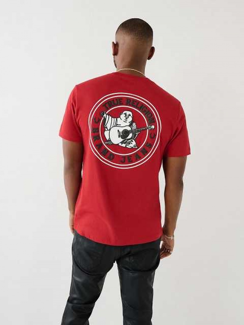 Camiseta True Religion Buddha Logo Hombre Rojas | Colombia-AVJDKFI97