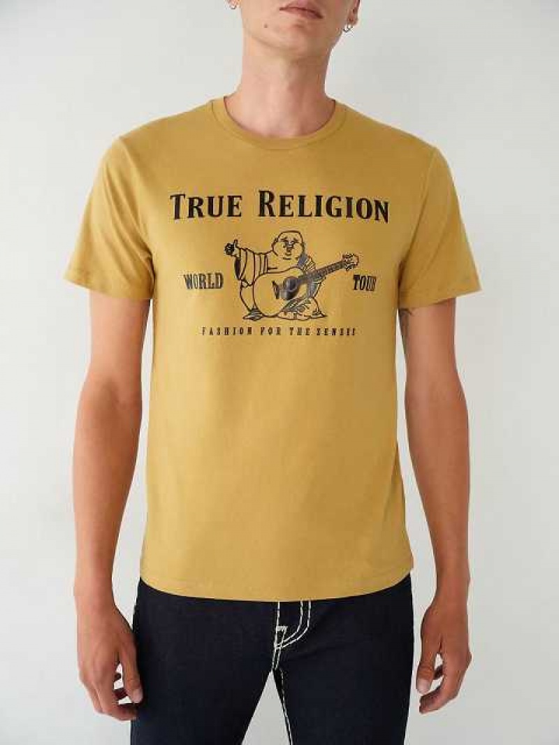 Camiseta True Religion Buddha Logo Hombre Marrones | Colombia-KZBOJTU57