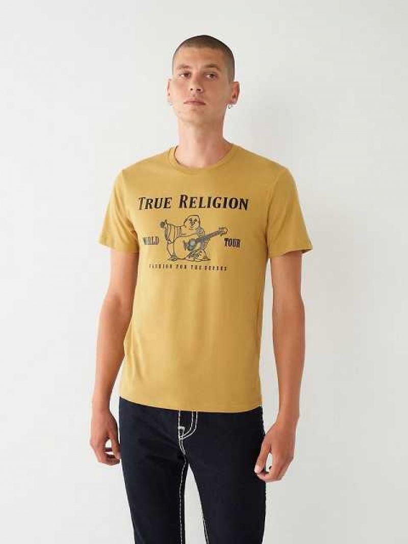 Camiseta True Religion Buddha Logo Hombre Marrones | Colombia-KZBOJTU57