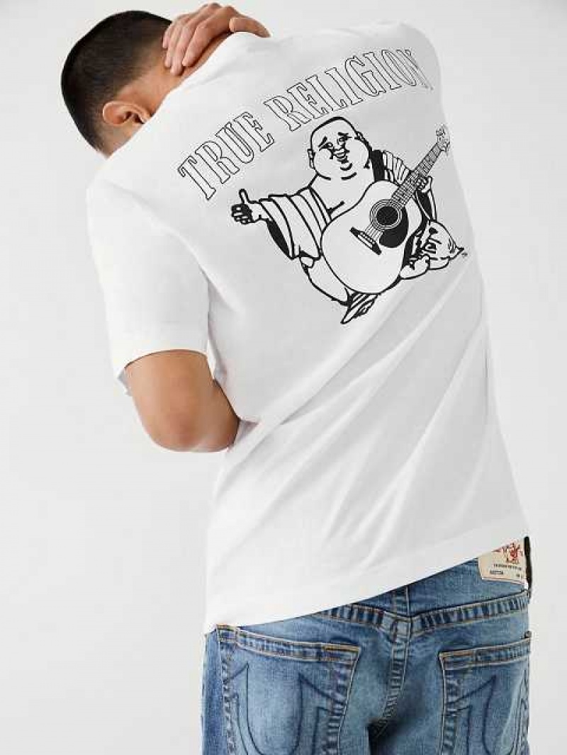 Camiseta True Religion Buddha Logo Hombre Blancas | Colombia-FNWPVLG52