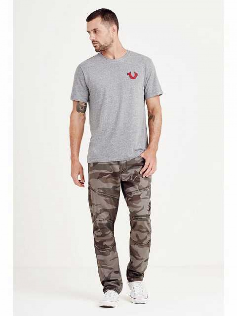 Camiseta True Religion Buddha Logo Hombre Gris | Colombia-ODTKCVS65