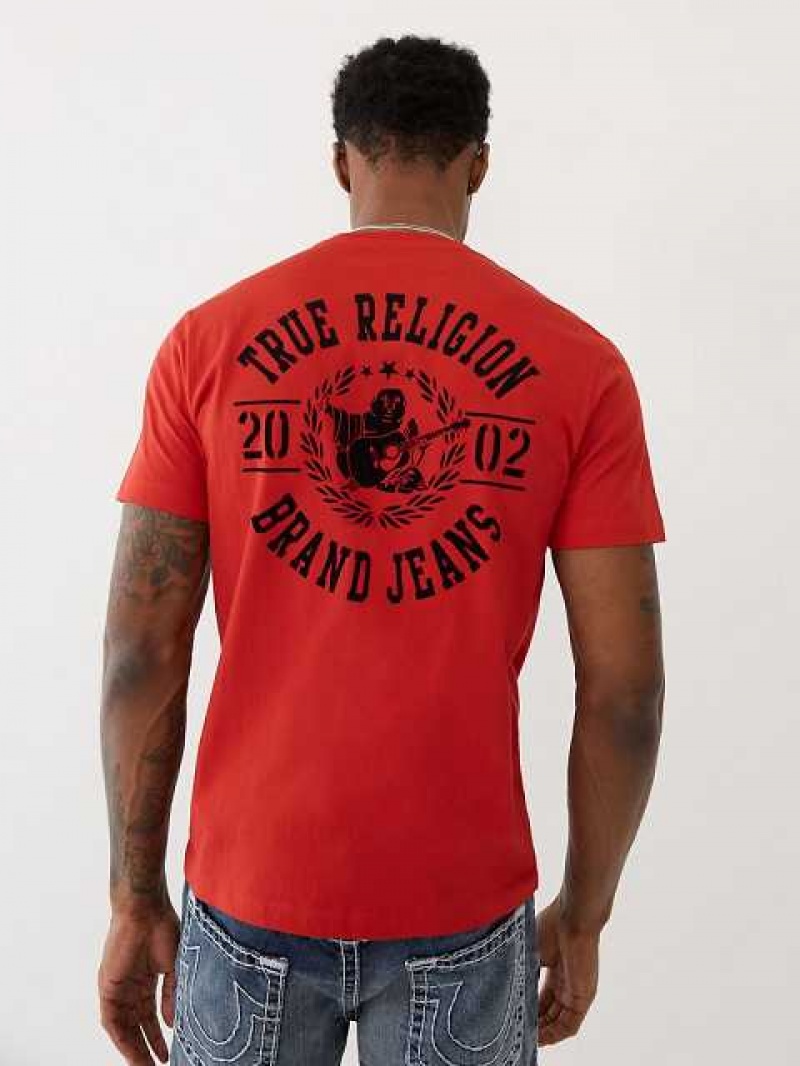 Camiseta True Religion Buddha Logo Hombre Rojas | Colombia-CFPJVXY84