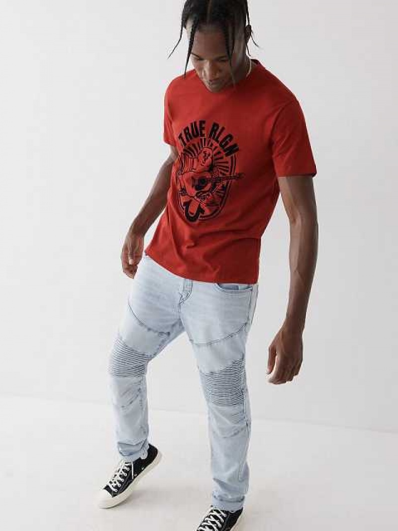 Camiseta True Religion Buddha Logo Hombre Rojas | Colombia-UIQVSNO69