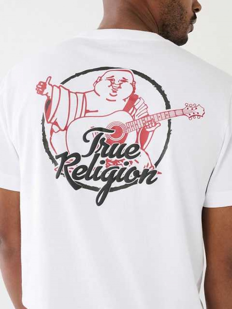 Camiseta True Religion Buddha Logo Hombre Blancas | Colombia-EULDYVZ86