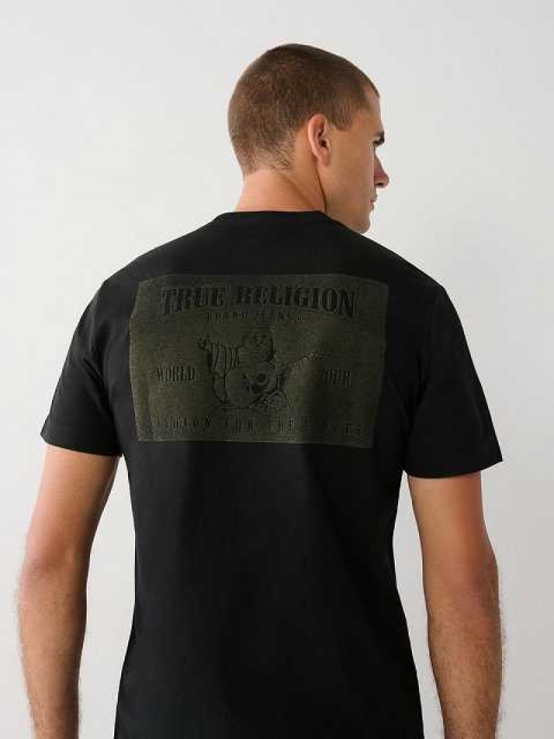 Camiseta True Religion Buddha Logo Hombre Negras | Colombia-EMAGHIK56