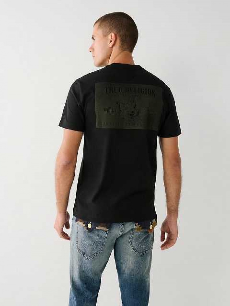 Camiseta True Religion Buddha Logo Hombre Negras | Colombia-EMAGHIK56