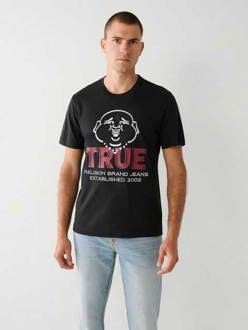 Camiseta True Religion Buddha Logo Hombre Negras | Colombia-CTEBFKN68