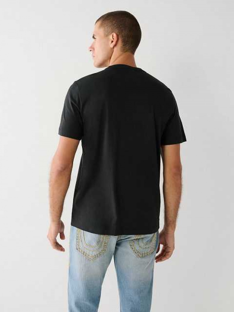 Camiseta True Religion Buddha Logo Hombre Negras | Colombia-CTEBFKN68