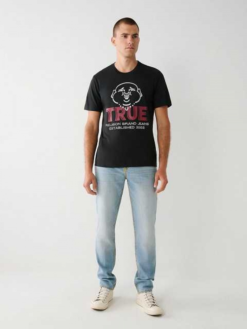 Camiseta True Religion Buddha Logo Hombre Negras | Colombia-CTEBFKN68