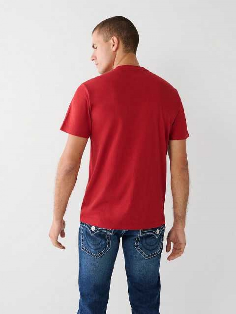 Camiseta True Religion Buddha Logo Hombre Rojas | Colombia-CDNVOKW46