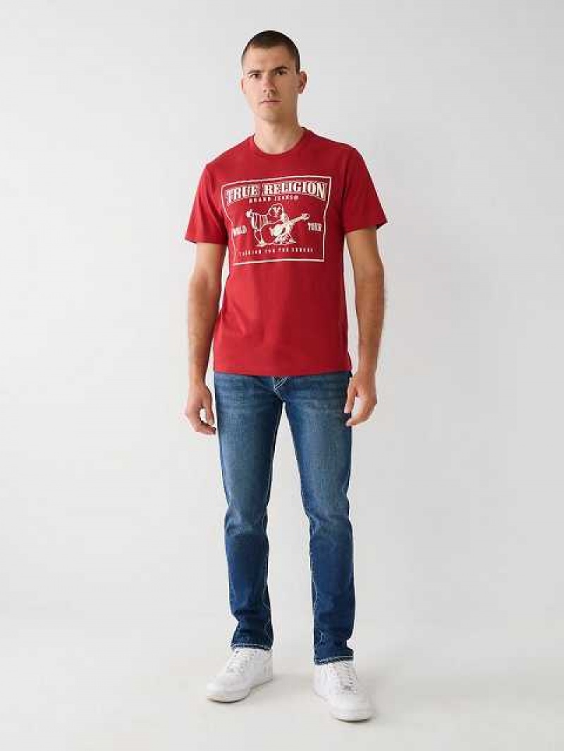 Camiseta True Religion Buddha Logo Hombre Rojas | Colombia-CDNVOKW46