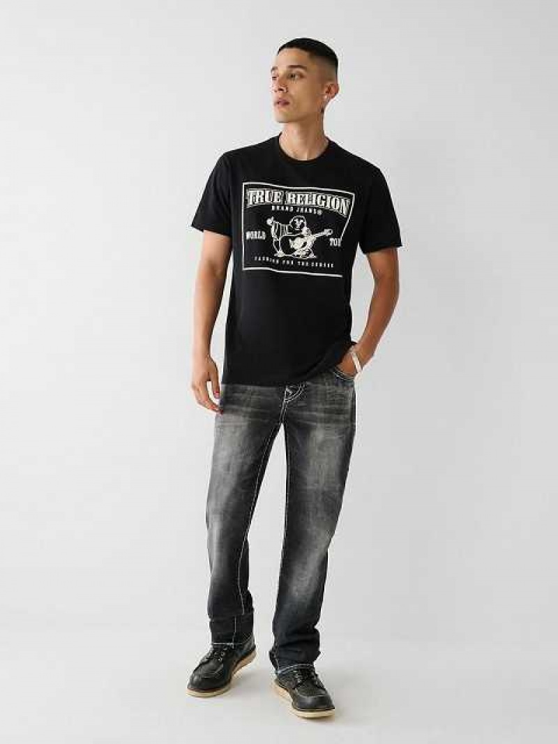 Camiseta True Religion Buddha Logo Hombre Negras | Colombia-WJYOAPG60