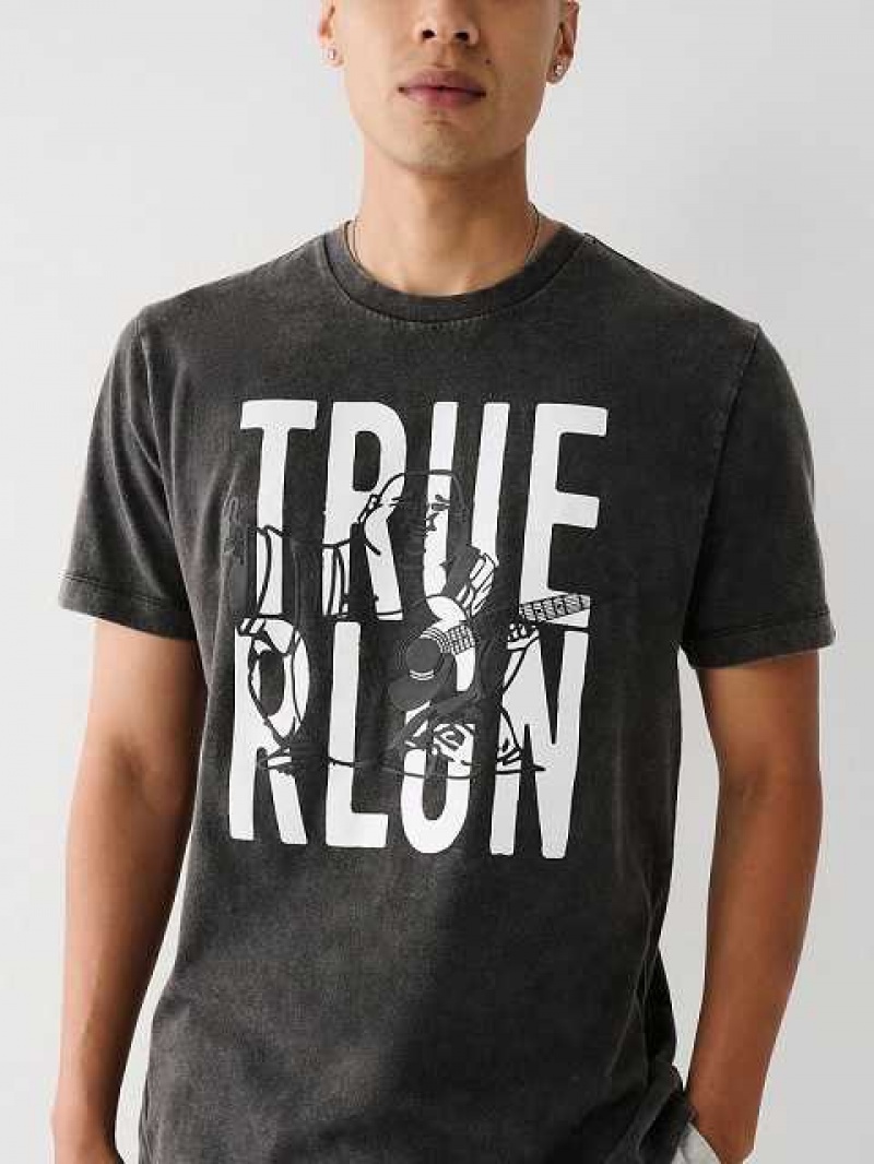 Camiseta True Religion Buddha Logo Hombre Negras | Colombia-CURYNKP78