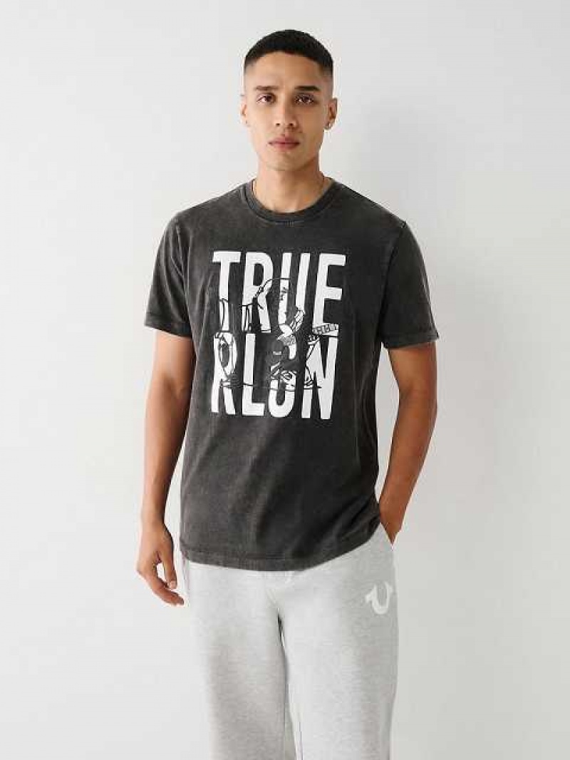 Camiseta True Religion Buddha Logo Hombre Negras | Colombia-CURYNKP78