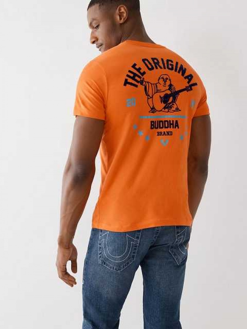 Camiseta True Religion Buddha Logo Hombre Naranjas | Colombia-JIQWTEN36