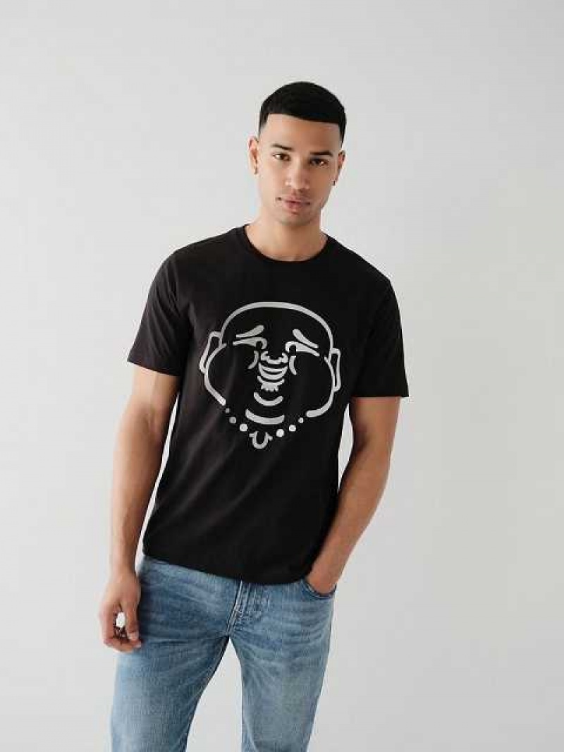 Camiseta True Religion Buddha Logo Hombre Negras | Colombia-UXZEPKL89