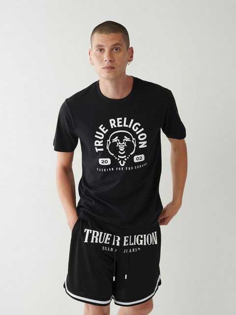 Camiseta True Religion Buddha Logo Hombre Negras | Colombia-CHVFMXO87