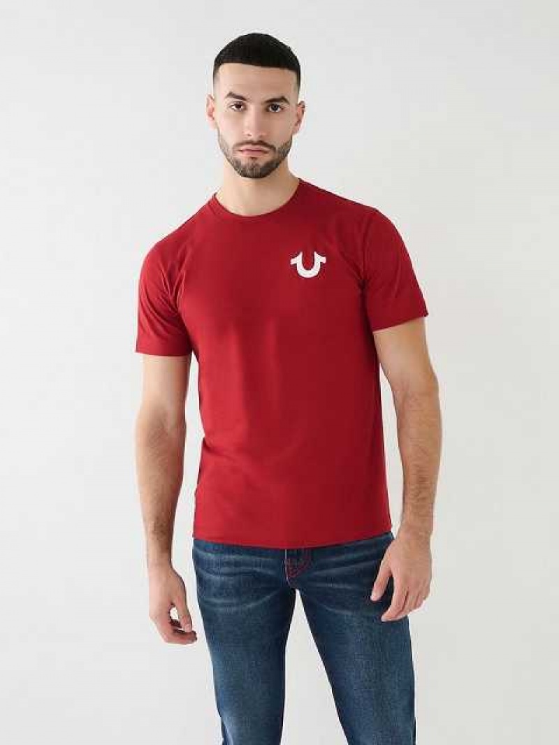 Camiseta True Religion Buddha Logo Hombre Rojas | Colombia-ULFGIKZ39