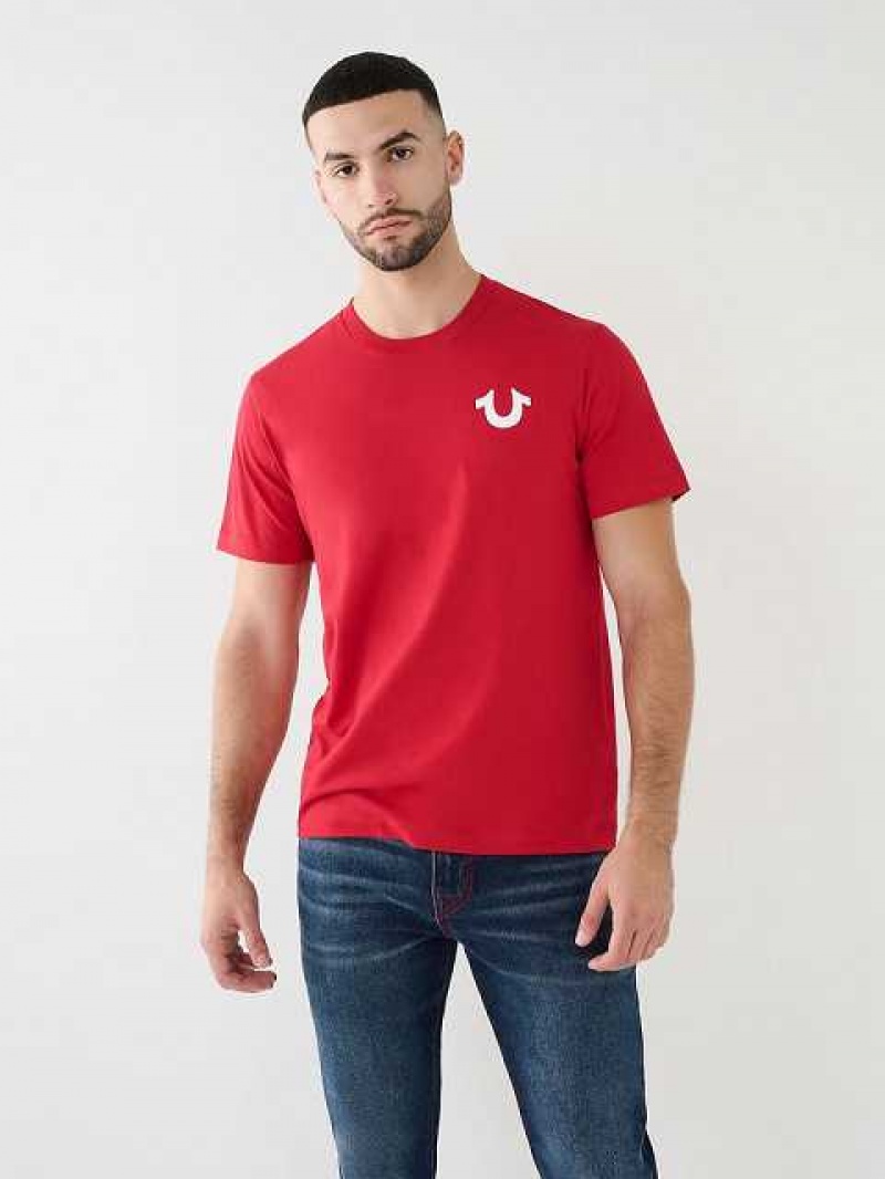 Camiseta True Religion Buddha Logo Hombre Rojas | Colombia-CIQFYOH16