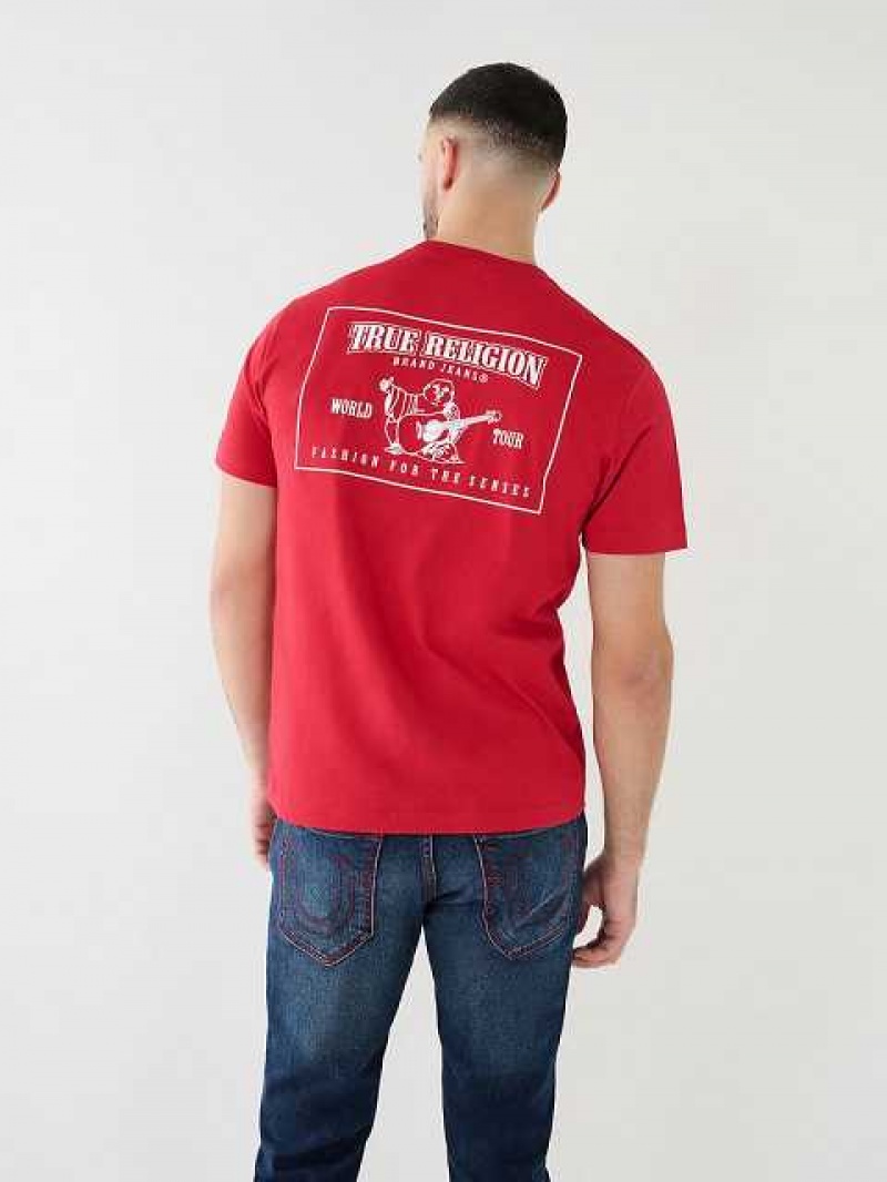 Camiseta True Religion Buddha Logo Hombre Rojas | Colombia-CIQFYOH16