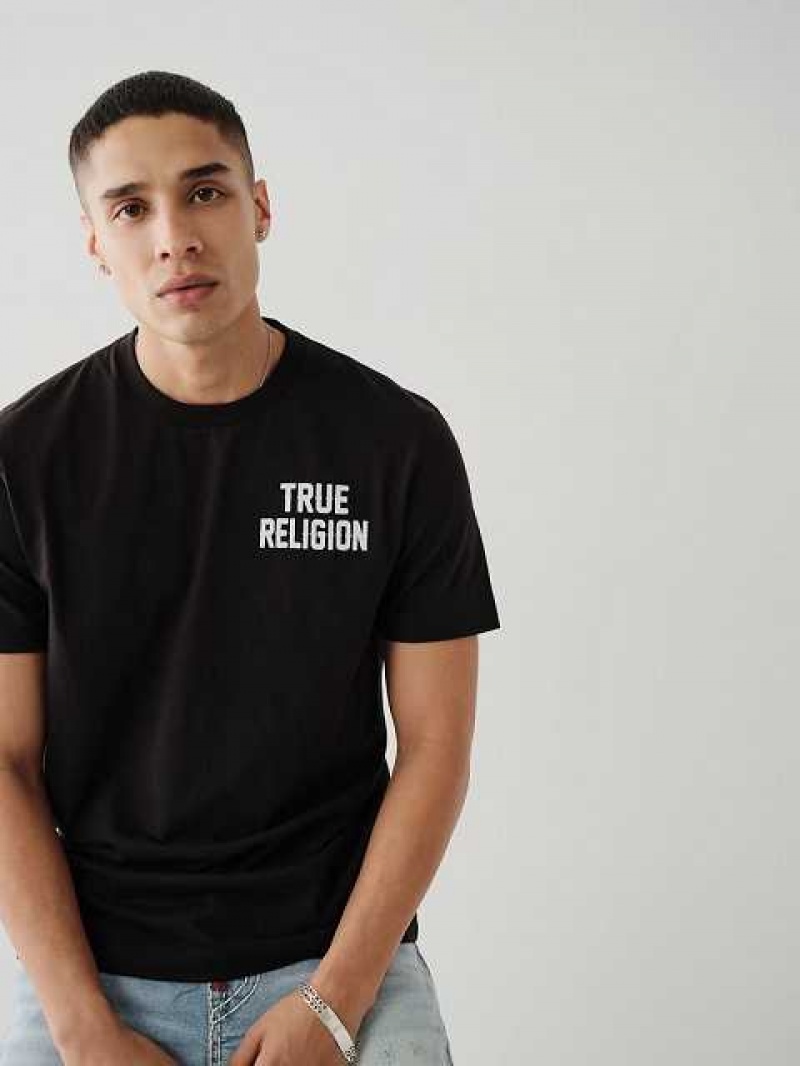 Camiseta True Religion Buddha Logo Hombre Negras | Colombia-KSWFIBD40