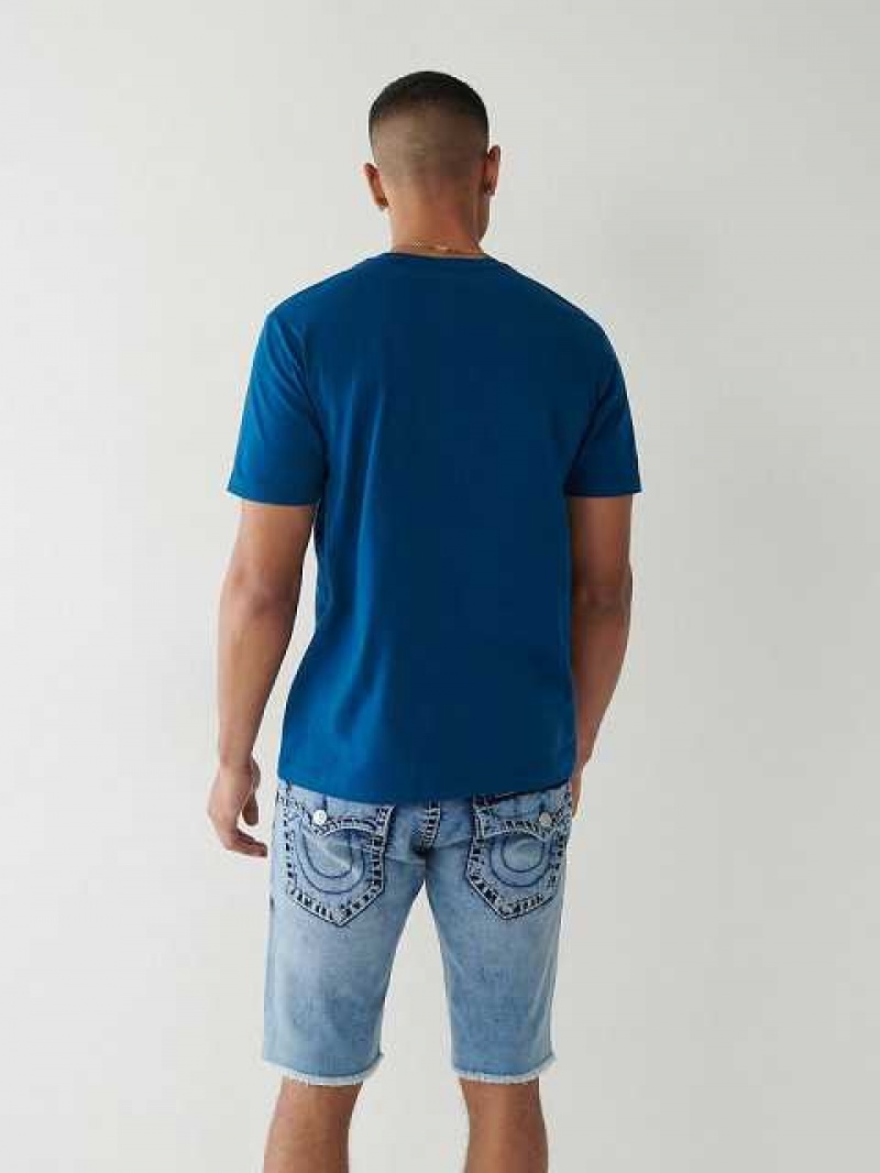 Camiseta True Religion Buddha Logo Hombre Azul Marino Azul Marino | Colombia-OHUQNCV04