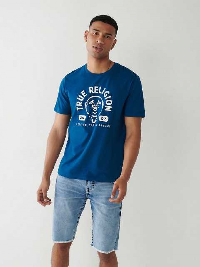 Camiseta True Religion Buddha Logo Hombre Azul Marino Azul Marino | Colombia-OHUQNCV04