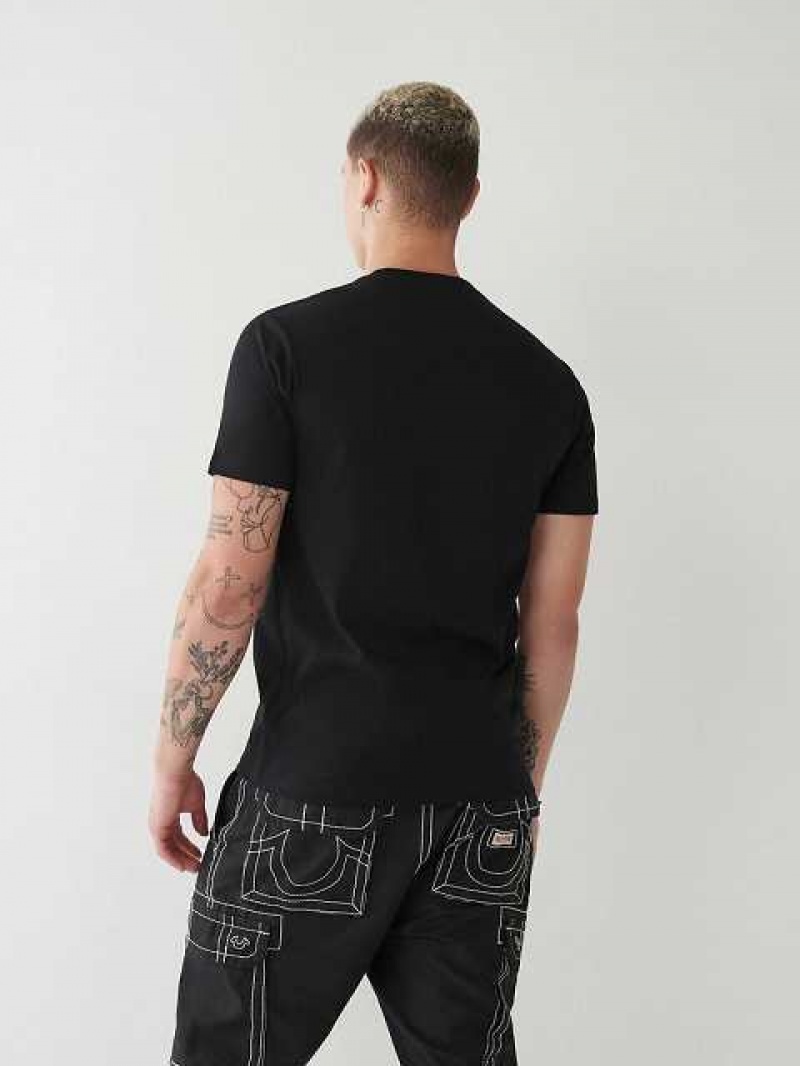 Camiseta True Religion Buddha Logo Hombre Negras | Colombia-GUCYSJX92