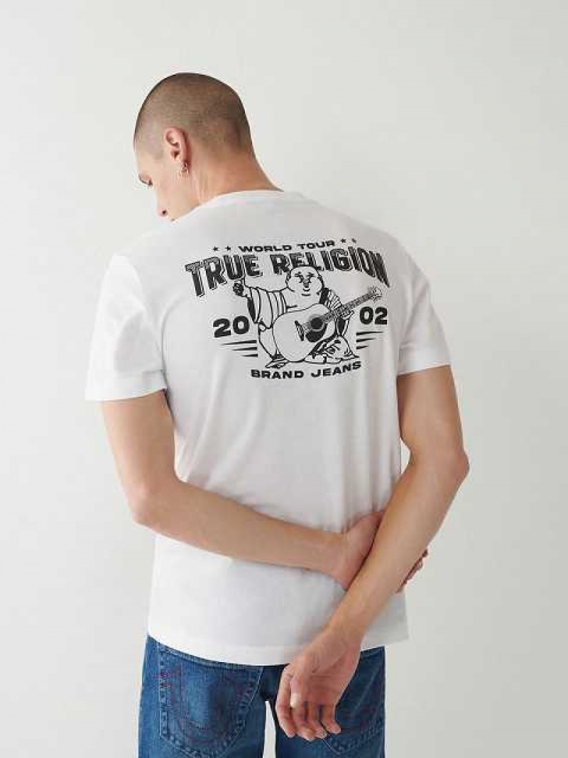 Camiseta True Religion Buddha Logo Hombre Blancas | Colombia-VPRDOTE35