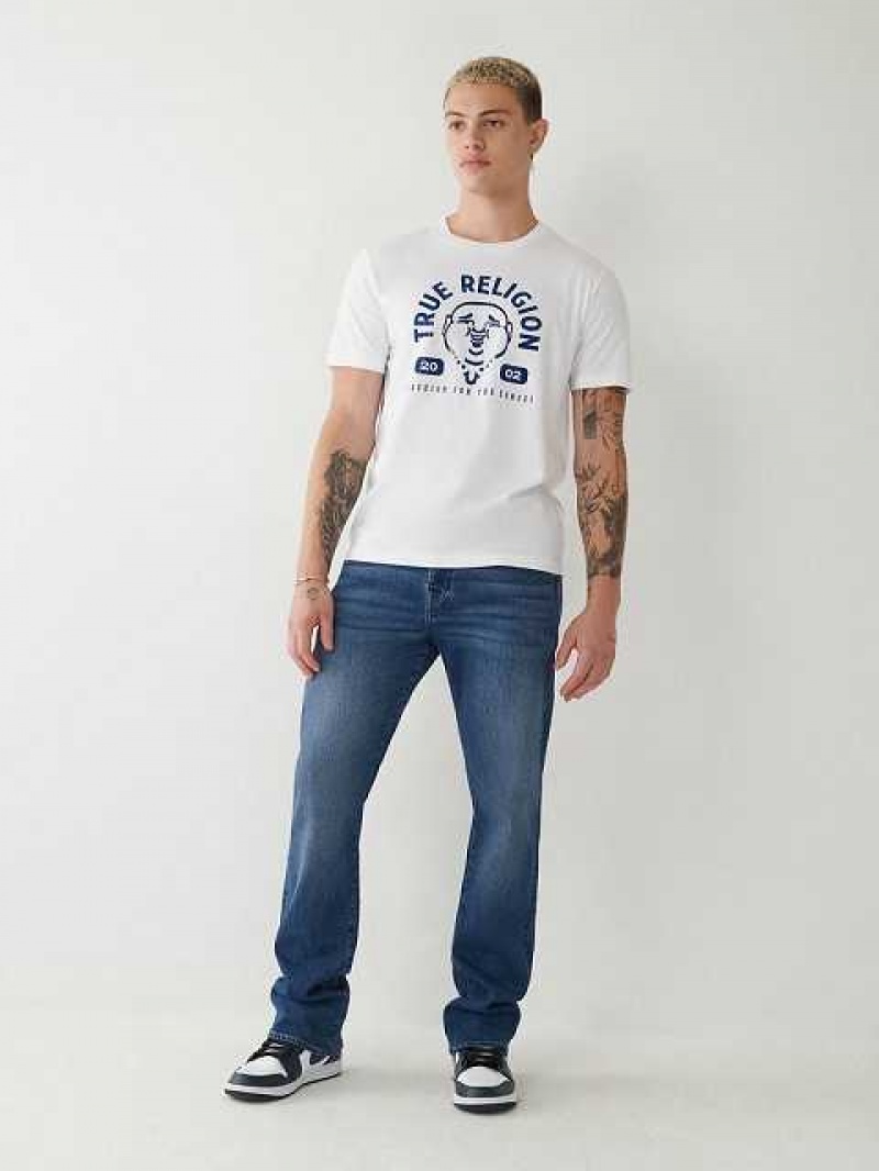 Camiseta True Religion Buddha Logo Hombre Blancas | Colombia-RNGWJDL17