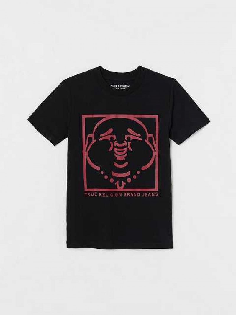 Camiseta True Religion Buddha Niños Negras | Colombia-AQYBDSG70