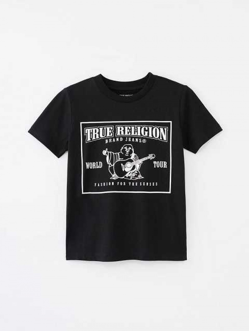 Camiseta True Religion Buddha Niños Negras | Colombia-HOEGAFM80