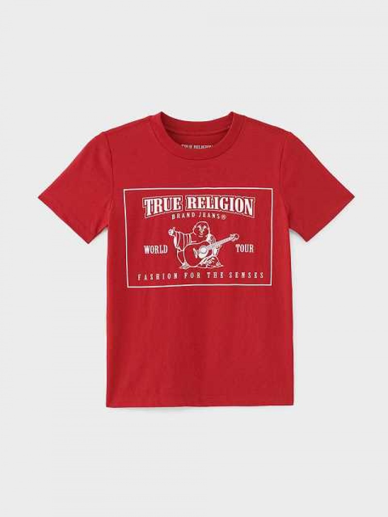 Camiseta True Religion Buddha Niños Rojas | Colombia-MGNVCHO62