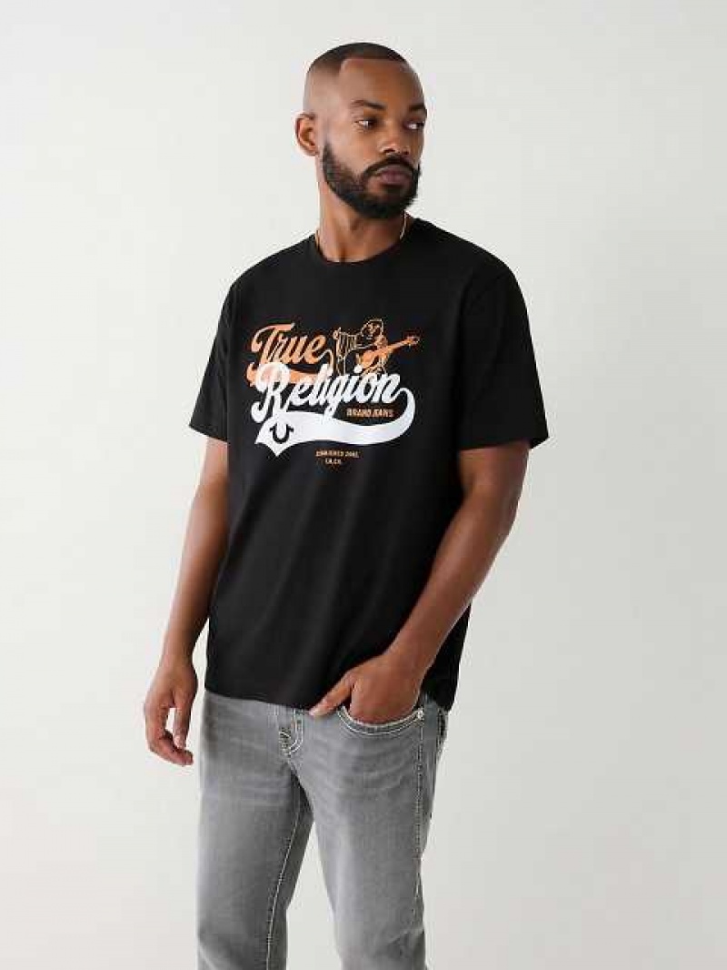 Camiseta True Religion Buddha Relaxed Hombre Negras | Colombia-HAXQFLC04