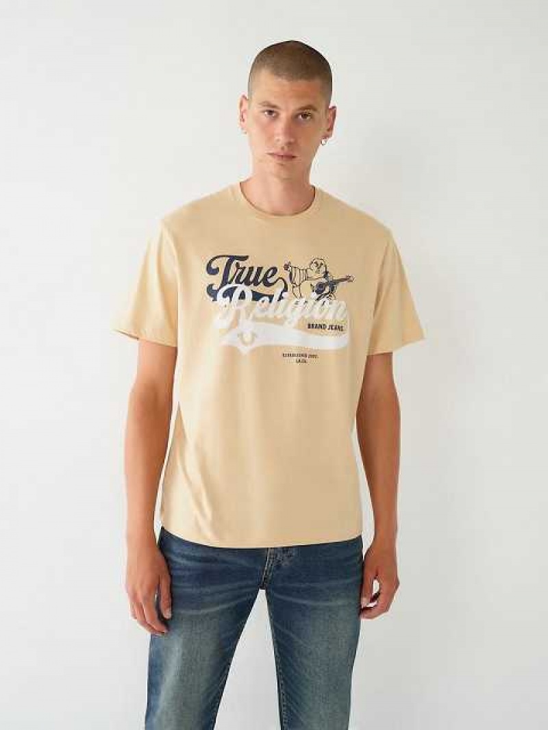 Camiseta True Religion Buddha Relaxed Hombre Beige | Colombia-JERSMCH41