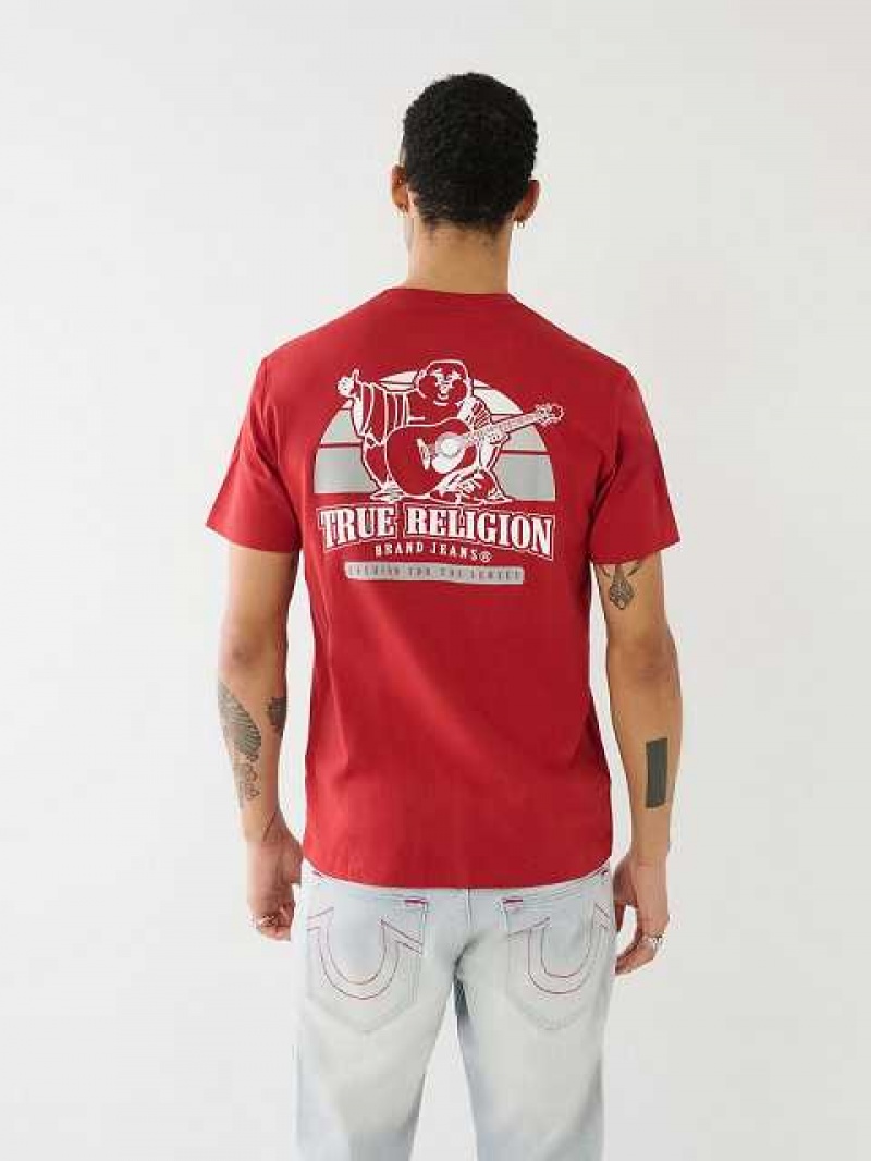 Camiseta True Religion Buddha Sunrise Logo Hombre Rojas | Colombia-FSIBMJQ68