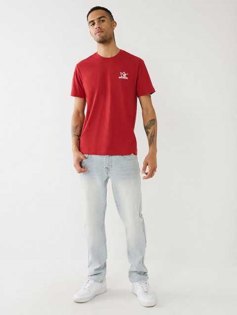 Camiseta True Religion Buddha Sunrise Logo Hombre Rojas | Colombia-FSIBMJQ68