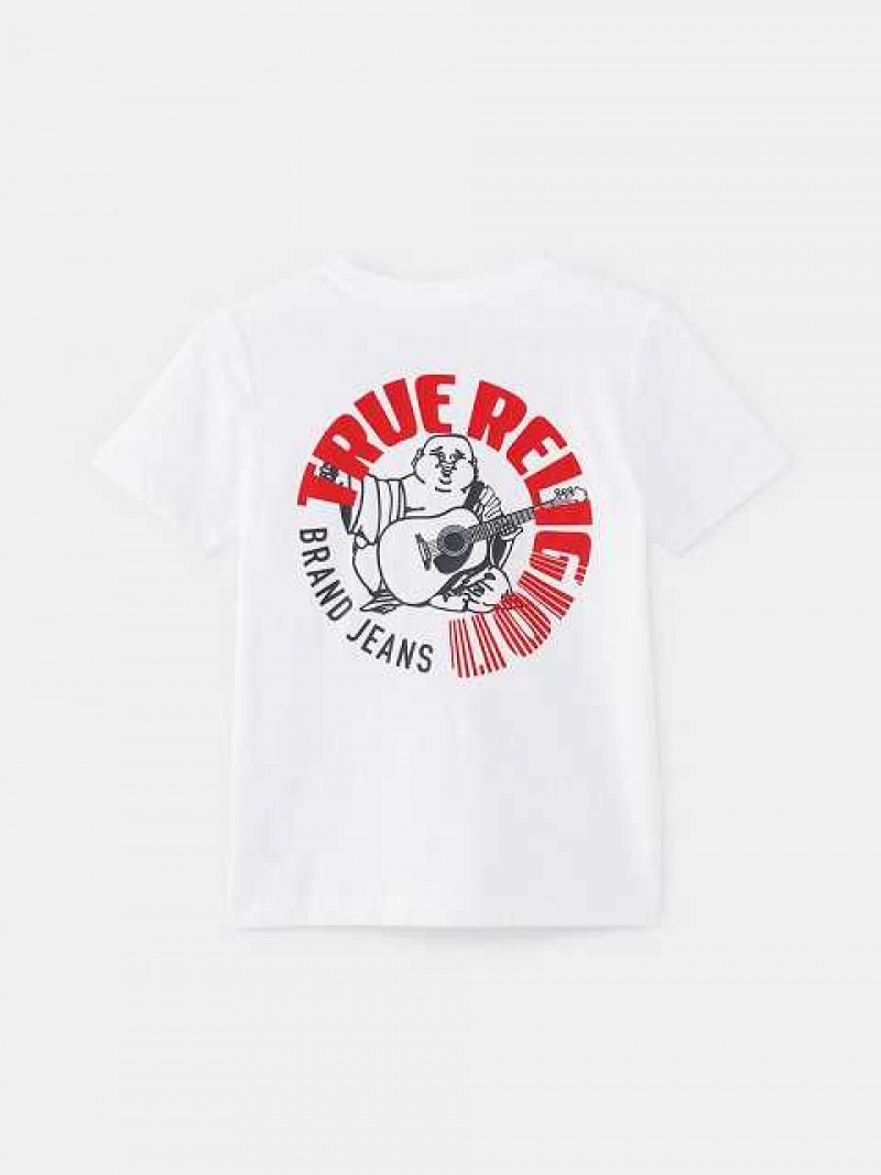 Camiseta True Religion Circle Trbj Seal Niños Blancas | Colombia-EJITONY60