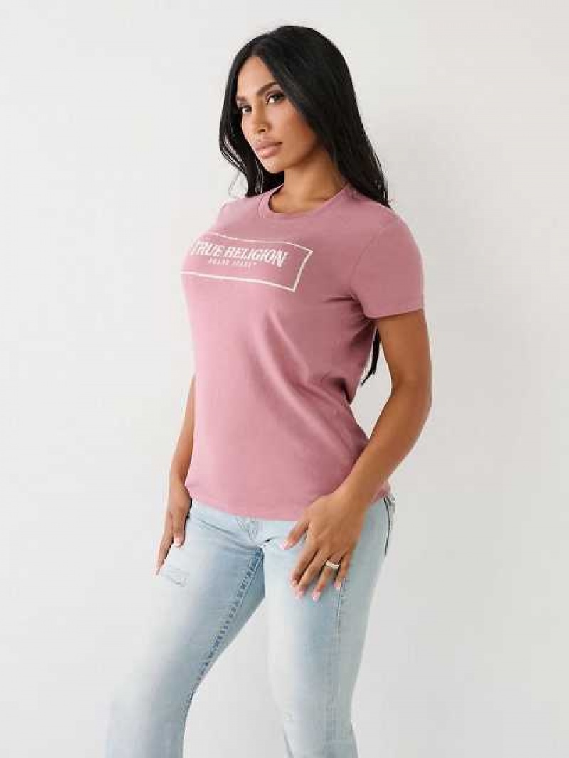 Camiseta True Religion Crystal Logo Mujer Moradas | Colombia-AXPUNGF83