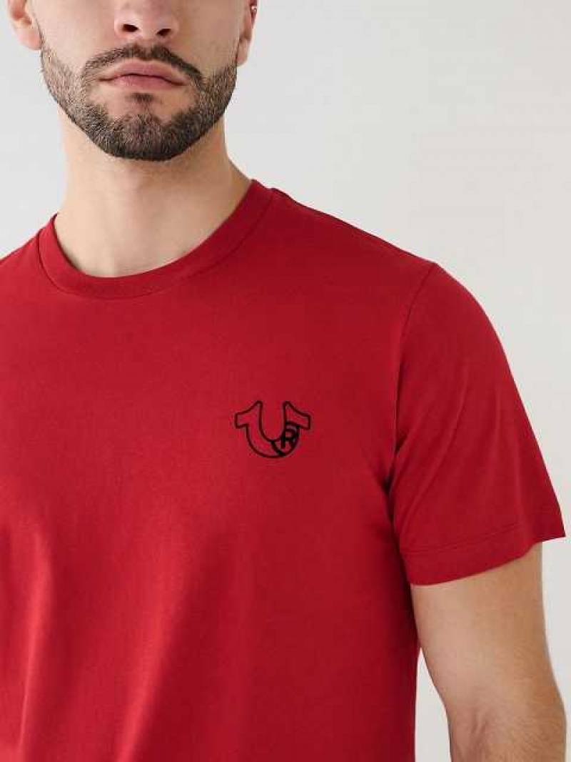 Camiseta True Religion Horseshoe Logo Hombre Rojas | Colombia-PGSIDTJ48