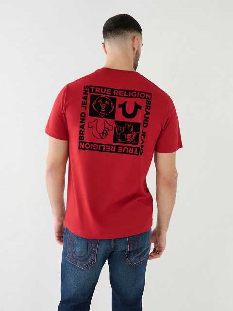 Camiseta True Religion Horseshoe Logo Hombre Rojas | Colombia-PGSIDTJ48