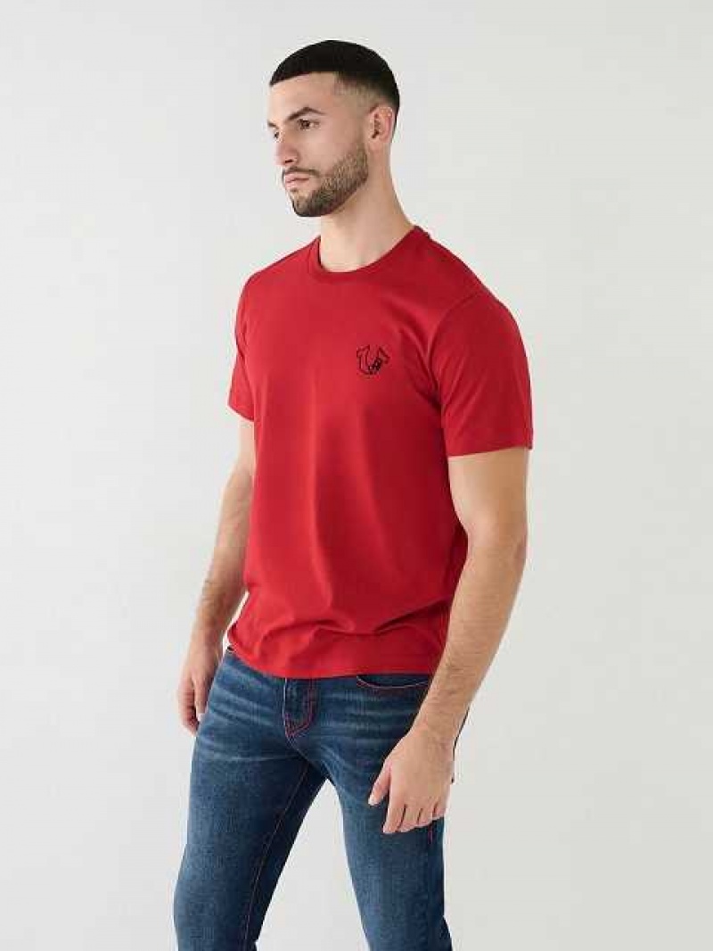 Camiseta True Religion Horseshoe Logo Hombre Rojas | Colombia-PGSIDTJ48