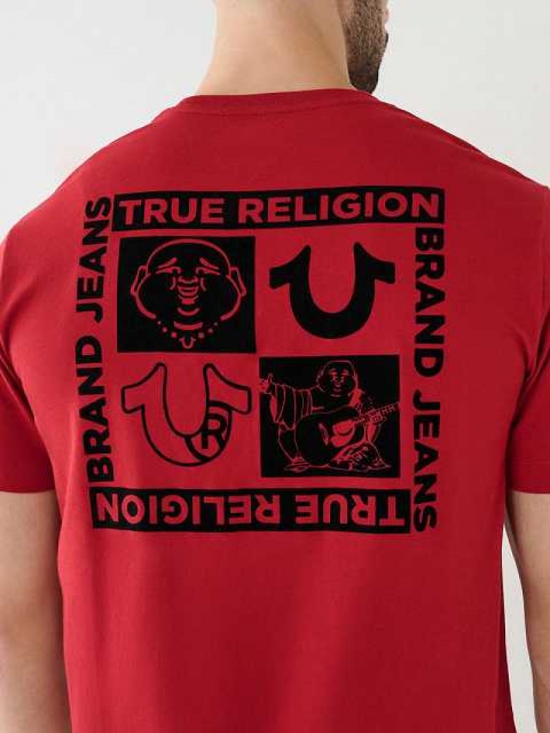 Camiseta True Religion Horseshoe Logo Hombre Rojas | Colombia-PGSIDTJ48