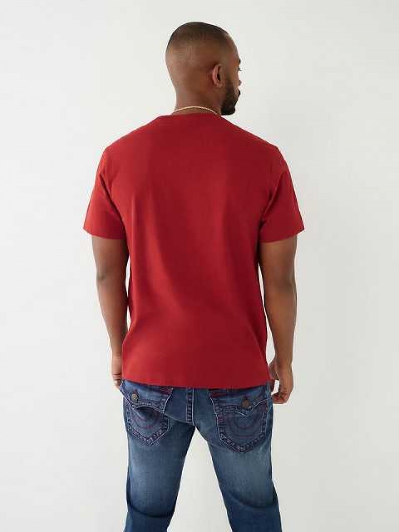 Camiseta True Religion Horseshoe Logo Hombre Rojas | Colombia-OQTXRFG49