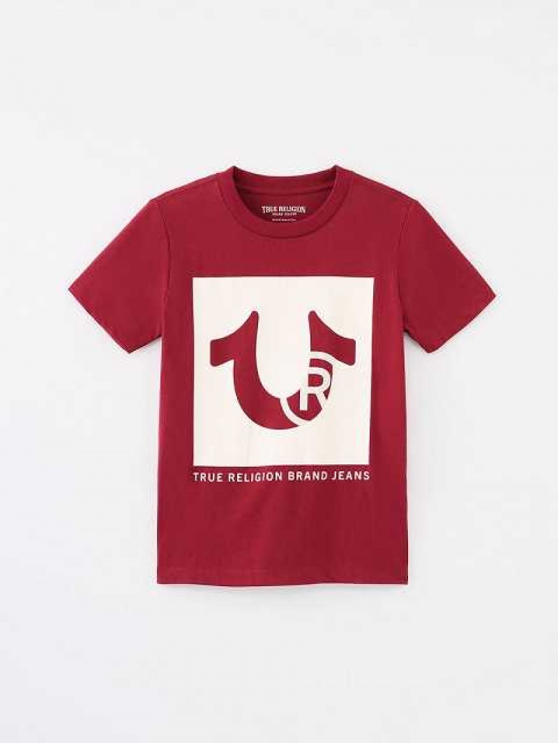 Camiseta True Religion Logo Niños Fucsia | Colombia-PXHAVSM42