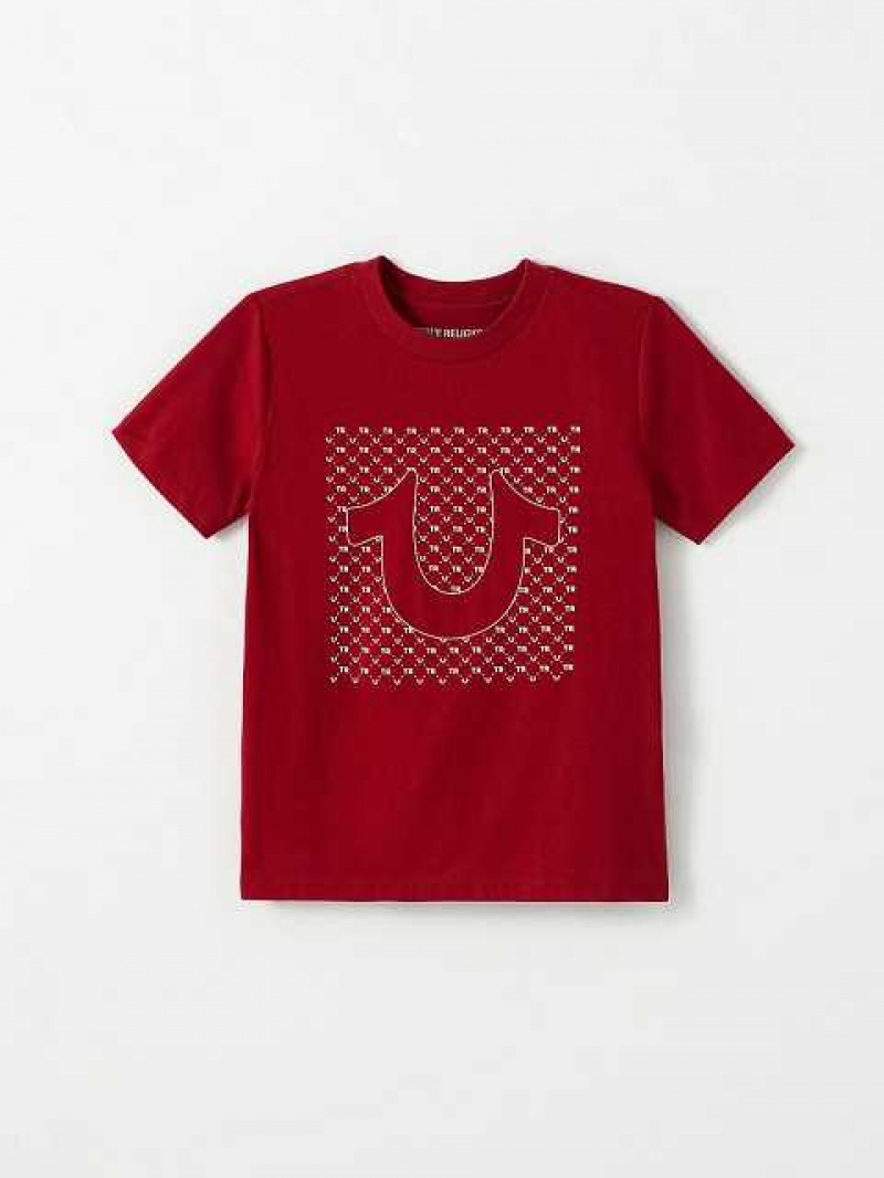 Camiseta True Religion Logo Niños Rojas | Colombia-NMYKEWS12