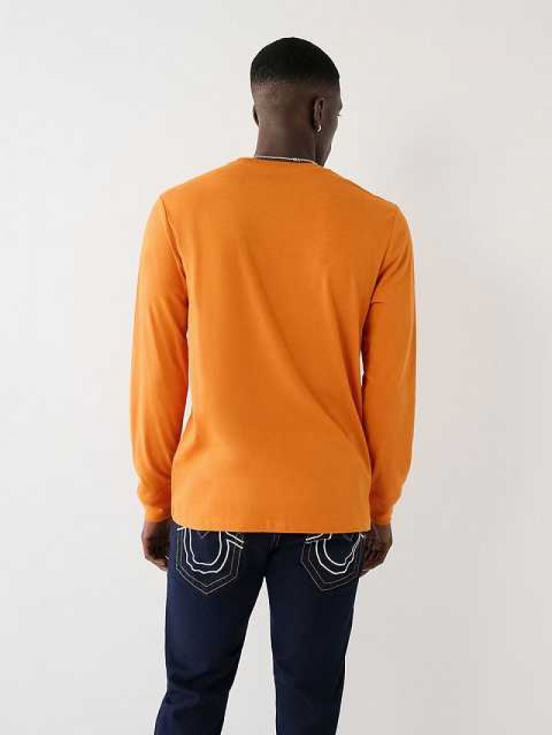 Camiseta True Religion Long Sleeve True Logo Hombre Autumn Maple | Colombia-SIWEFRM58