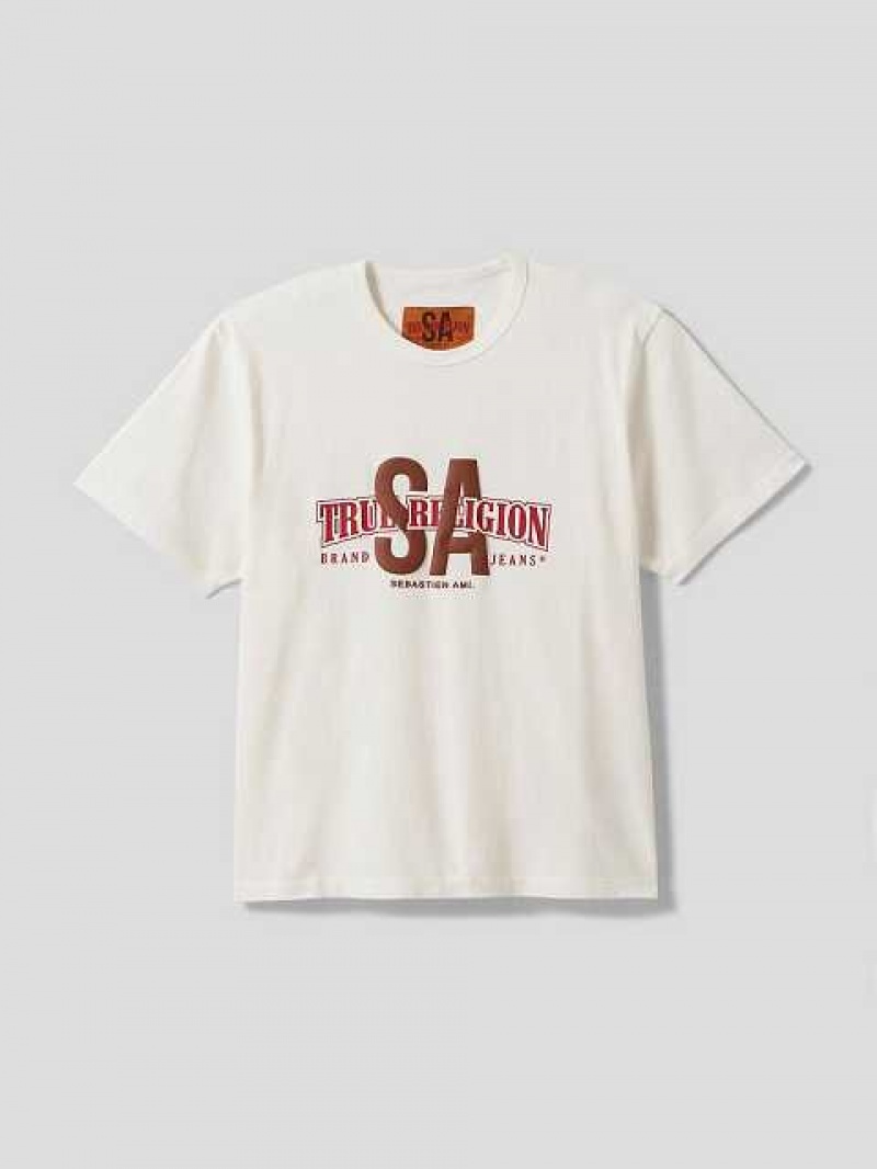 Camiseta True Religion Sebastien Ami X Collaboration Hombre Blancas | Colombia-GMYTOXN78